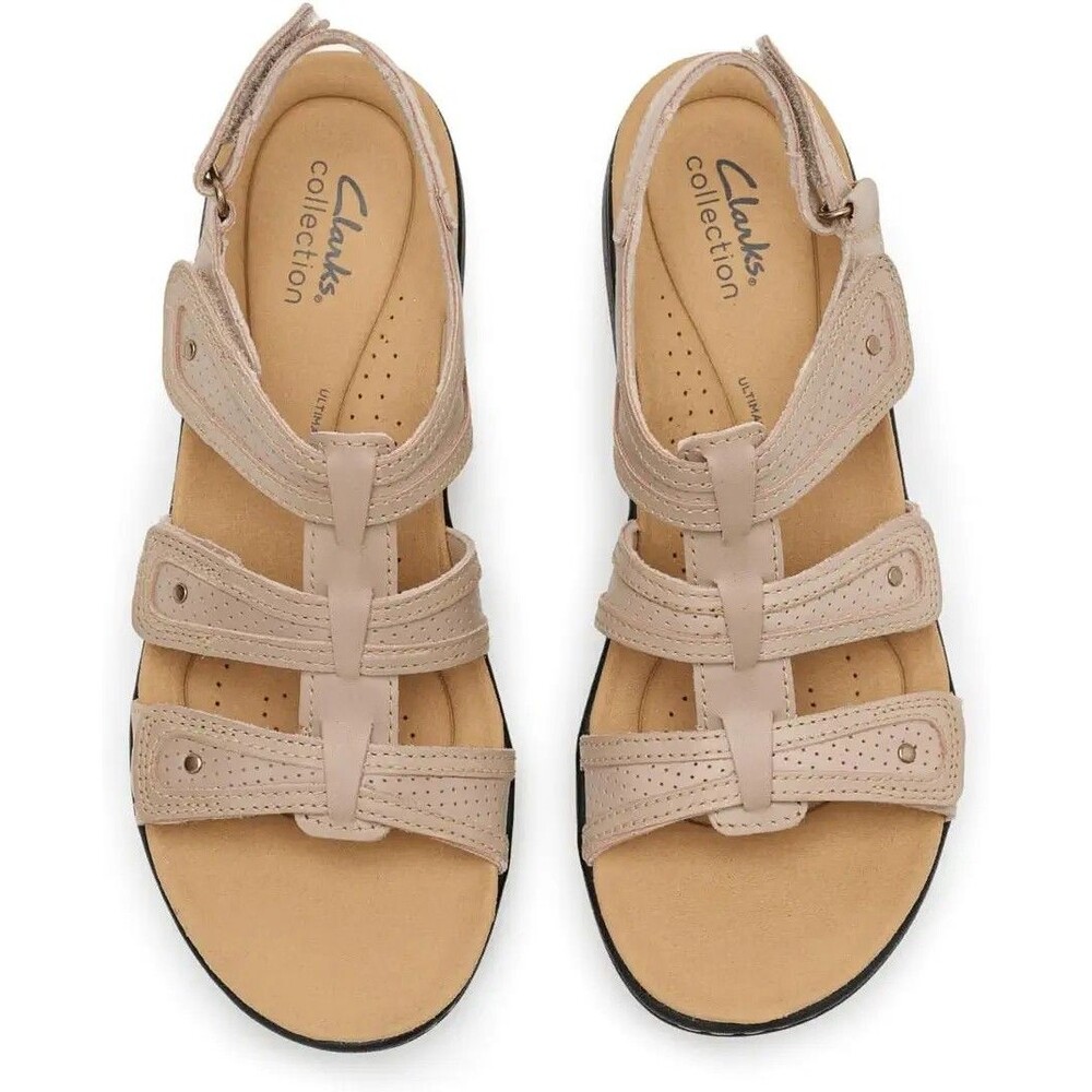 New Clarks Collection Women's April Belle Flat Sandal Laurieann Ivy US 11M